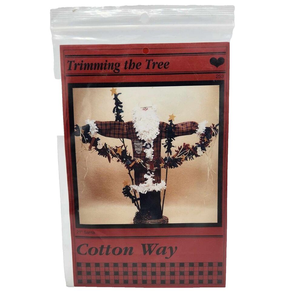 The Cotton Way Collection TRIMMING THE TREE 21" Santa Sewing Pattern Christmas